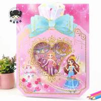 女童贴纸公主换装卡通立体娃娃泡泡贴女孩换衣服贴纸儿童贴画|SL-ZZ-04