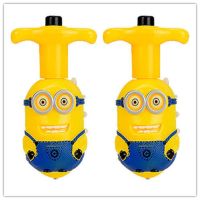 儿童玩具小黄人音乐发光陀螺魔幻旋转卡通七彩闪光指尖手指陀螺|[值二个装]小黄人+小黄人