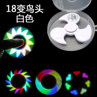 指尖陀螺发光带灯夜光儿童减压解压陀螺手指旋转玩具|18变鸟头新品尝鲜-白色