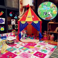帐篷户外儿童帐篷室内玩具帐篷儿童游戏屋宝宝室内外帐篷沙滩玩具|单个帐篷(无窗款)+爬行垫