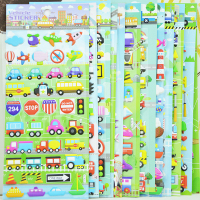 男孩软贴画卡通小汽车立体贴纸飞机轮船小贴贴交通工具贴纸画|汽车01-12