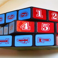 初学者教学魔方三四阶小学生男女儿童聪明动脑玩具碳纤维套装|单个数字拼音魔方(送润滑油)