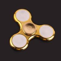 充电蓝牙音箱音乐指尖陀螺带灯led炫彩发光电镀儿童水晶夜光成人|电镀灯金色