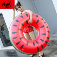 西瓜游泳圈成人男女腋下圈充气浮圈加大加厚网红大人泳圈送打气筒