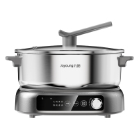 九阳智能电火锅HG60-GN05 6升大容量 2200W速热3分开锅 0涂层316L精钢锅 健康耐用多档调节