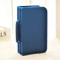 大号片装丝光vcdcd包家用布cd盒蓝光碟收纳盒128光碟收纳包|深蓝色