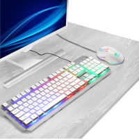 有线键盘鼠标套装背光游戏电脑台式发光真机械手感笔记本外接