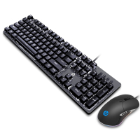 键鼠套装有线笔记本台式电脑电竞游戏家用网吧键盘鼠标机械鼠标套装青轴黑轴红茶轴