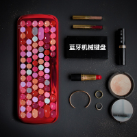 无线蓝牙键盘id平板专用可连手机口红机械青轴女生可爱网红圆点