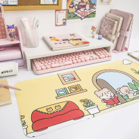 卡通创意防水大号护腕游戏鼠标垫ins加厚女学生可爱电脑键盘桌垫