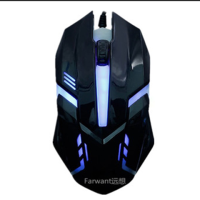 七彩鼠标办公家用有线鼠标游戏有线鼠标静音有声鼠标鼠标吃鸡