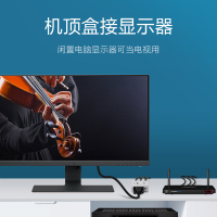 av转vga转换器电脑显示屏当电视用液晶显示器改电视机转换器机顶盒看视频盒子变闭路电视tv信号转接线