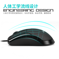 鼠标女生办公台式笔记本电脑加长线有线usb商务静音家用