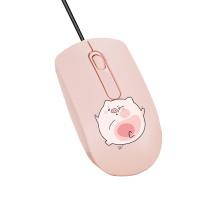 可爱商务家文艺简约专用有线usb女生鼠标办公室用电竞游戏静音无声笔记本适用宏基台式电脑
