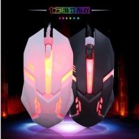 台式机电脑鼠标有线发光usb办公家用笔记本游戏