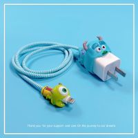 xr/11缠绕防折断头保护绳8/x/保护套手机充电器6/7/数据线|毛怪与大眼仔三件套