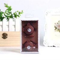 男生女生创意卡通音乐耳机耳机立体耳机线挂耳式控带麦可爱小兔子