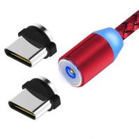 充电器手机快充磁铁磁吸数据线强磁磁力充电线|中国红 (2米线)+2个Type-c头