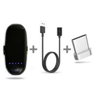 磁吸移动电源无线充电器充电宝0毫安便携式胶囊迷你手机充电宝|黑色充电宝+磁吸线+Type-c头 0毫安