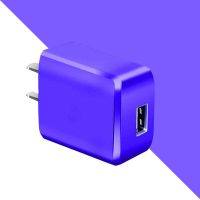 充电器插头双闪充2a手机usb智能快充电器头|宝石蓝 双口快充[发货1个]