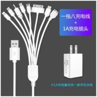 数据线多功能手机多头三合一快充充电器线一拖十多用|已检验1A充电头+一拖八
