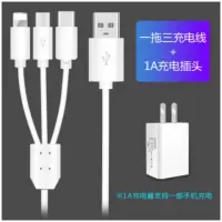 数据线多功能手机多头三合一快充充电器线一拖十多用|已检验1A充电头+一拖三