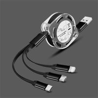 数据线车载手机伸缩2a快多功能充电器一拖三合一|[骑士黑]经典加长款1.5米一拖三 [线+快充头]套餐更优惠