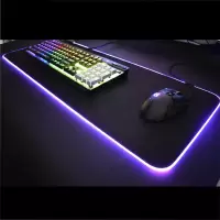 电脑桌垫幻彩moused鼠标垫电竞发光rgb发光鼠标垫发光锁边大