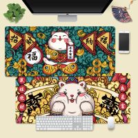 大号加厚鼠标垫鼠标垫游戏桌垫个性创意中国风锁边国潮