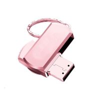两用u盘64g学生16g/音乐u盘手机电脑mp3优盘金属车载128g32g/|玫瑰金 16G旗舰版