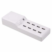 hub欧规充电usb多口8口充电器插座头快充带线充电器手机平板|白色