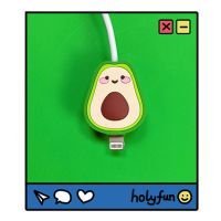 充电器手机可爱动物数据线咬线器保护套充电线头|牛油果 4个装