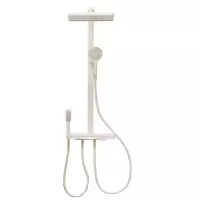 惠达(HUIDA)-S166 淋浴花洒家用套装恒温钢琴键增压淋雨浴精铜奶油风