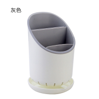 多功能家用厨房餐具沥水筷子收纳架塑料勺子整理置物筷子筒筷笼子|灰色