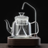 玻璃煮茶壶全自动上水电陶炉煮茶套装耐热家用蒸汽煮茶器烧水茶炉|B款茶壶【1300毫升】+抽水智能炉4杯