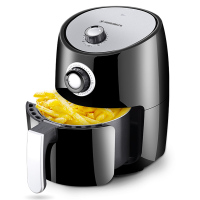 空气炸锅家用大容量多功能自动智能无油脂汽炸锅薯条机新款|黑色2.2升机械旋钮款送食谱