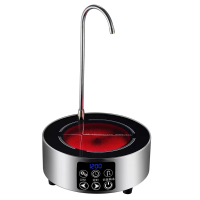 电加热陶瓷煮茶炉套装家用全自动蒸汽茶壶功夫泡茶玻璃杯煮茶器具|【单炉】抽水电陶炉（银色）