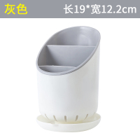 家用厨房筷子筒沥水餐具收纳盒防霉置物架托快子勺笼子桶塑料筷篓|主图款-灰色