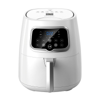 德国大容量智能空气炸锅第6代无油烟电炸锅薯条面包机|白色白色电子款