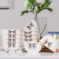 景德镇陶瓷碗餐具套装10件家用米饭面碗汤碗单个组合印花可微波