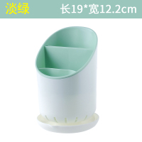多功能筷子筒壁挂式筷笼塑料筷托沥水家用餐具置物架筷勺收纳盒|沥水款-淡绿