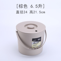 茶渣桶茶桶废水桶功夫茶具配件客厅茶台垃圾桶家用小号过滤茶水桶|圆形提盖式6.5升卡其（无赠品）