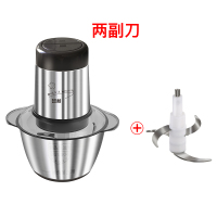 绞肉机家用电动小型碎肉搅拌机多功能搅馅切碎机辣椒打碎机|不锈钢机头+1.2L不锈钢碗+两副刀
