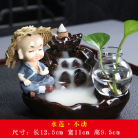 茶宠摆件可养倒流香禅意小和尚精品茶道茶玩茶宝茶桌茶具配件|水莲*不动
