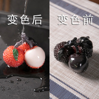 荔枝茶宠物小摆件变色精品可养创意茶道茶具配件同款茶玩|JW-变色荔枝-三粒