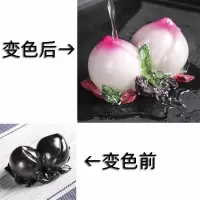 荔枝茶宠物小摆件变色精品可养创意茶道茶具配件同款茶玩|JCS-变色-桃子（新款）