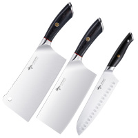 狂鲨大骨头厨师专业专用切斩骨刀加厚不锈钢家用菜刀剁肉鸡屠夫|【值装】男菜刀+骨刀+多功能刀（切瓜果、鱼片等）