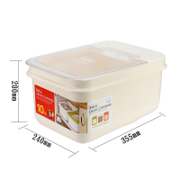 米桶10kg储米箱 面粉桶米缸密封储物防潮防虫12l盛米箱|HPL54010L白色（可装20斤大米）