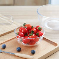 透明玻璃碗沙拉创意单个学生小蔬菜甜品泡面大饭碗家用汤水果盘子