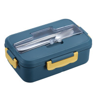 分隔型学生饭盒上班族可微波炉加热小麦秸秆便当盒分格餐盒套装